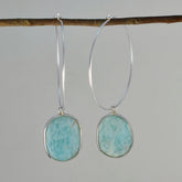 Pilar Minimal Blue Dangle Earrings for Everyday Style